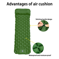 Matelas de couchage gonflable ultraléger avec pompe à pied intégrée et oreiller, matelas pneumatique compact amélioré pour le camping et la randonnée