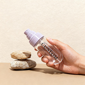 Botella <span class=keywords><strong>de</strong></span> Spray Transparente Redonda <span class=keywords><strong>de</strong></span> PET con Pulverizador Fino, Precio <span class=keywords><strong>de</strong></span> Fábrica, 50ml 60ml 80ml 100ml, Botella Pequeña para Tónico con Pulverizador a Presión - Product Image 4