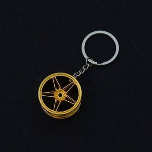 Llavero de metal turbo con forma de llanta de coche, personalizado con logotipo láser, superventas, llavero de aleación con diseño de cubo de rueda - Product Image 6