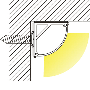 Lampu kabinet Led, lampu kabinet Led 16*16mm <span class=keywords><strong>45</strong></span> derajat sudut sudut aluminium Dekorasi Rumah PC Modern 80 SMD2835 lampu kabinet - Product Image 6