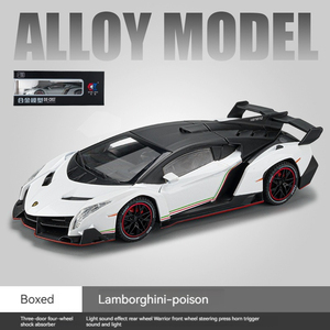 Coche modelo fundido a presión 1:24 <span class=keywords><strong>Rambo</strong></span> EVENO con sonido y luz puertas de retroceso abiertas decorar ornamento superdeportivo modelo de metal juguetes de coche - Product Image 6