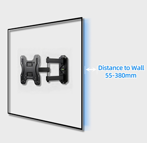 Support mural <span class=keywords><strong>articulé</strong></span> LILONG E26 pour écrans de 15 à 37 pouces -15 °   Support inclinable en acier 200x200 VESA avec rotation - Product Image 4