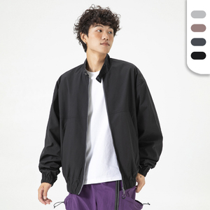 Chaquetas Cortavientos Urbanas Informales <span class=keywords><strong>de</strong></span> Poliéster con Cuello Alto y Cierre <span class=keywords><strong>de</strong></span> Cremallera <span class=keywords><strong>de</strong></span> Dos Vías, Impermeables para Uso Diario - Product Image 1