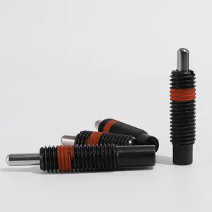 Direct Sale Alloy Steel Black Oxide Flat Nose Pin Threaded Spring Plunger