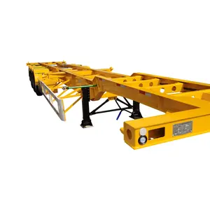 2/3/4 Trục thép Skeleton container Chassis bán traile 20ft 40ft 60 tấn Skeleton bán traile để bán