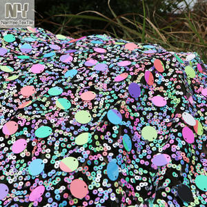 Nanyee Текстиль 3 + 5 + 18 мм, мелированная разноцветная ткань с блестками - Product Image 3