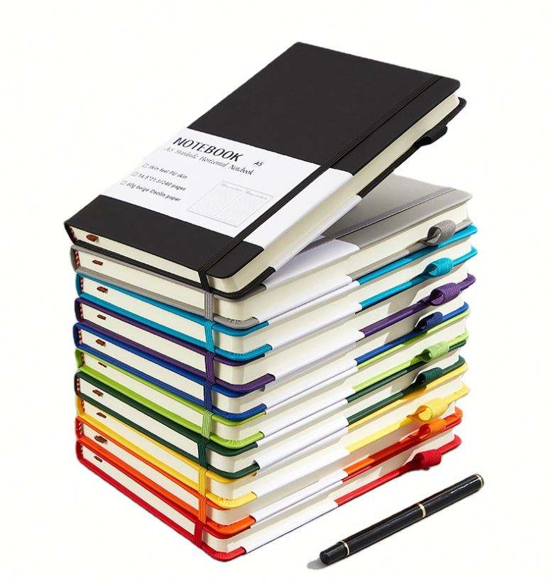Academic A5 Logo Customized Pocket PU Leather Diary Note Book Custom ...
