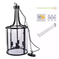 Lustres de luxe, lampes suspendues en fer et en verre, lampe suspendue 90-260V LED à intensité variable, lumière chaude/froide, garantie 1 an pour les mariages