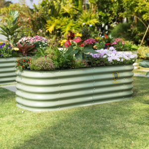 Bộ khung trồng rau cao 17 inch mạ kẽm, chậu trồng rau ngoài trời dành cho rau củ, hoa, thảo mộc - Product Image 1