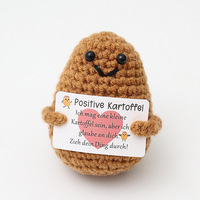 Peluche de Patata Tejida a Crochet, Kawaii, Emocional y Positiva