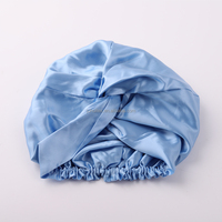 Gorro de dormir de seda 100% pura para mujer, turbante de seda Natural para el cuidado del cabello de ambos lados, 22 Momme