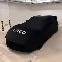 Housse de voiture personnalisée avec logo, en velours extensible haut de gamme, imperméable, protection UV, ultra-douce, respirante, anti-plis, anti-poussière, pour intérieur