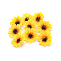 Têtes de fleurs artificielles en soie, petites, réalistes, classiques, faites à la main, pour la décoration de Pâques, DIY