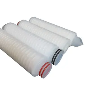Barato china atacado 5-40 polegadas membrana plissada cartucho de água filtros com 0.1/0.2/0.45 micron