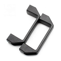 Poignée de profil en aluminium en nylon noir de 115mm pour les entrepôts d'armoires de cuisine industrielles de meubles extérieurs pour l'usage extérieur