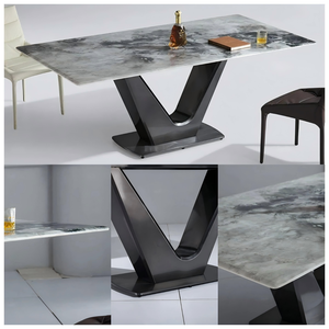 <span class=keywords><strong>Table</strong></span> à <span class=keywords><strong>manger</strong></span> moderne personnalisable avec chemin <span class=keywords><strong>de</strong></span> vaisselle Transformateur extérieur Tréteau pour atelier <span class=keywords><strong>Billard</strong></span> Utilisation pour meubles <span class=keywords><strong>de</strong></span> maison - Product Image 4