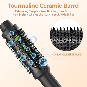 <span class=keywords><strong>Cepillo</strong></span> Térmico Infrarrojo con Doble Calentamiento PTC, Plancha y Rizador de Pelo, <span class=keywords><strong>Cepillo</strong></span> Redondo Caliente para Alisar el Cabello - Product Image 3