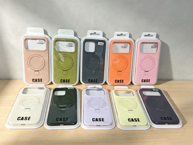 Wholesale Solid Color Silicone Phone Case With Magnetic Kickstand for iPhone 18 Pro Max Anti-Scratch Washable Phone Cover