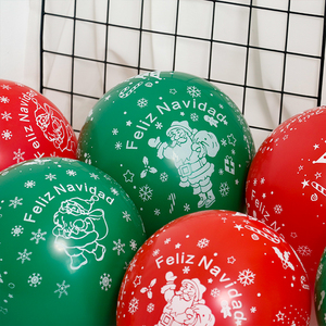 Palloncini Natalizi Verdi Rossi con Babbo <span class=keywords><strong>Natale</strong></span> Fiocchi di Neve Albero di <span class=keywords><strong>Natale</strong></span> Stampati in Lattice per Decorazioni Natalizie <span class=keywords><strong>Feliz</strong></span> <span class=keywords><strong>Navidad</strong></span> - Product Image 5