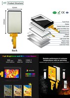 Layar LCD TFT Polcd 480x800 4.0 Inci, Kecerahan 300, Sudut Pandang IPS 24pin, Panel Sentuh