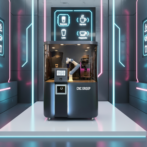 Brazos Robóticos Comerciales, Máquina Expendedora de Café de Metal, Código <span class=keywords><strong>QR</strong></span>, Monedas, <span class=keywords><strong>Robot</strong></span> Colaborativo de 6 Ejes, Capacidad de 100-150, Refrigeración por Compresor - Product Image 1