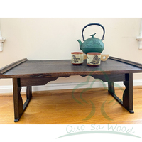 Table pliante en bois japonaise pour la méditation et le thé, table d'autel spirituelle pour s'asseoir au sol, table courte Tatami Chabudai, bureau pour manger et prendre du café