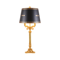 Abat-jour classique en métal de style européen lampes de table d'appoint de lit lampes de bureau françaises de luxe antiques pour salon chambre à coucher en laiton