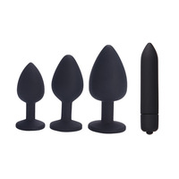 3 Größen Männer Frauen Masturbation Silikon Anal Plug Set Sexspielzeug Butt Plug Massage gerät Bullet Vibrator Kit Adult Sexspielzeug für Frauen