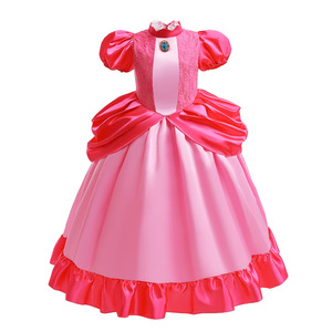 Costume de cosplay <span class=keywords><strong>Princesse</strong></span> Pêche pour films et séries TV, Robe Rosalina, Robes Lolita fantaisie pour filles pour fêtes d'anniversaire et carnaval pour enfants - Product Image 4