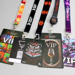 Thiết kế miễn phí tất cả các truy cập tổ chức sự kiện vượt qua huy hiệu nhựa VIP Thẻ nhân viên huy hiệu nhân viên ID thẻ với cổ dây buộc tùy chỉnh - Product Image 1