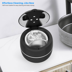 Ultrasonic Cleaner 200ml 40KHz With UV <b>Light</b> For Jewelry Dental Appliances Household Portable Cleaning Device - Product Image 3