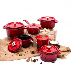 The Ultimate Dutch Ovens saucepans CF Sautr Pans Caserole Pots and Pans Induction Ready Set for Soups Stews and Breads