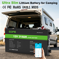 Batterie au lithium LFP ultra-mince OEM d'usine 12,8 V 12 V 314 Ah 300 Ah pour camping-car Toyota Land Cruiser Nissan Patrol tout-terrain
