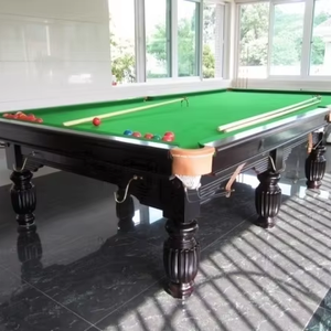 Mesa de billar barata con marco de madera maciza de 9 pies con retorno de bolas para entretenimiento en el bar - Product Image 1