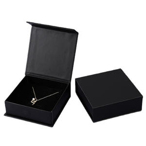 Boîte de combinaison de bijoux en papier rigide rectangulaire personnalisable en gros avec fermeture magnétique et doublure en coton - Product Image 5