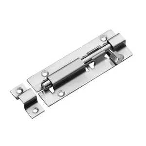 Stainless Steel Sliding Barrel Door Flush Bolt Lock latch 2/3/4/5/6/8 inch door latch sliding bolt