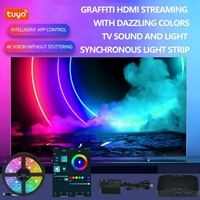 Rétroéclairage ambiant pour téléviseur LED, synchronisation avec l'écran, bande lumineuse LED RGBIC 5050, synchronisation rapide à une touche, lumière de jeu pour téléviseurs de 55 à 65 pouces