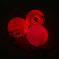Yeni aydınlık Led Poi topları çok renkli LED hokkabazlık topu LED Poi
