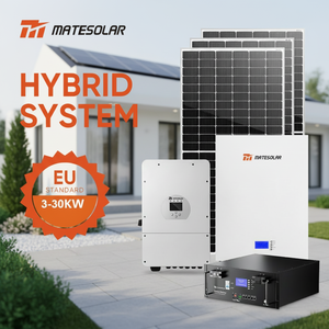 オールインワン ハイブリッドソーラーエネルギー貯蔵システム 3Kva 5Kva 10kva 12Kva 15kva 20kva 25kva 30kva 家庭用ハイブリッドソーラー発電システム - Product Image 1