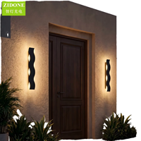 Nouvelle conception de applique murale LED longue et linéaire en forme de S, décoration murale pour la maison, lampe murale pour chambre à coucher, salle de bain, couloir, villa, hôtel