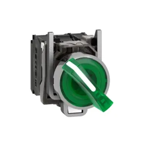 XB4BK123M5 22mm Verde Bloqueo de 2 posiciones 240V 1NO + 1NC Interruptor selector con luces