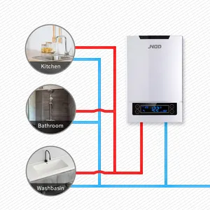 Chauffe-eau électrique instantané w, 11kw, pour salle de bain, sans réservoir, douche chaude, Thermostat