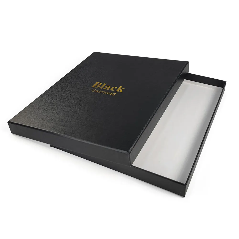 Kotak jilbab hitam kualitas tinggi tutup syal tekstur kain dan kotak kemasan kertas dasar