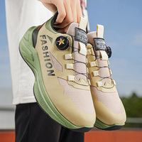 Chaussures décontractées ultra-légères pour hommes, style rétro sportif, en maille, modèle été 2026, avec bouton rotatif, semelles souples et amortissantes, pour étudiants