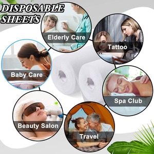 Rollo de Sábanas Desechables Precortadas con Orificio para Camilla de Masajes, 50 Hojas por Rollo con Orificio Facial para Cuidado Corporal - Product Image 2