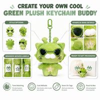 Porte-clés en peluche Alien Cat personnalisé, mignon, style dessin animé, ours en peluche, pendentif de sac, cadeau de fêtes, décoration intérieure, OEM ODM, faible MOQ