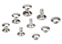 Double capuchon Rivets et clous pour sacs à main, cuir, ceinture, acier inoxydable, 100 lots 6/7/8/9/10/12mm