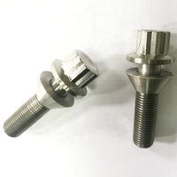 Boulons de roue en titane M14 norme DIN, forme Torx, usinés CNC, finition nitruée noire, marque Minghai pour Ferrari