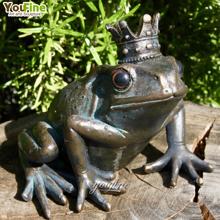 Lot de 6 figurines grenouilles en laiton massif pour décoration de