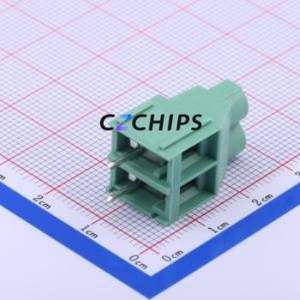 JL636-63502G01 <b>Screw</b> Terminal <b>Block</b> Through hole Component (THT),P=6.35mm Connector 1x2P 6.35mm Green Through Hole - Product Image 2